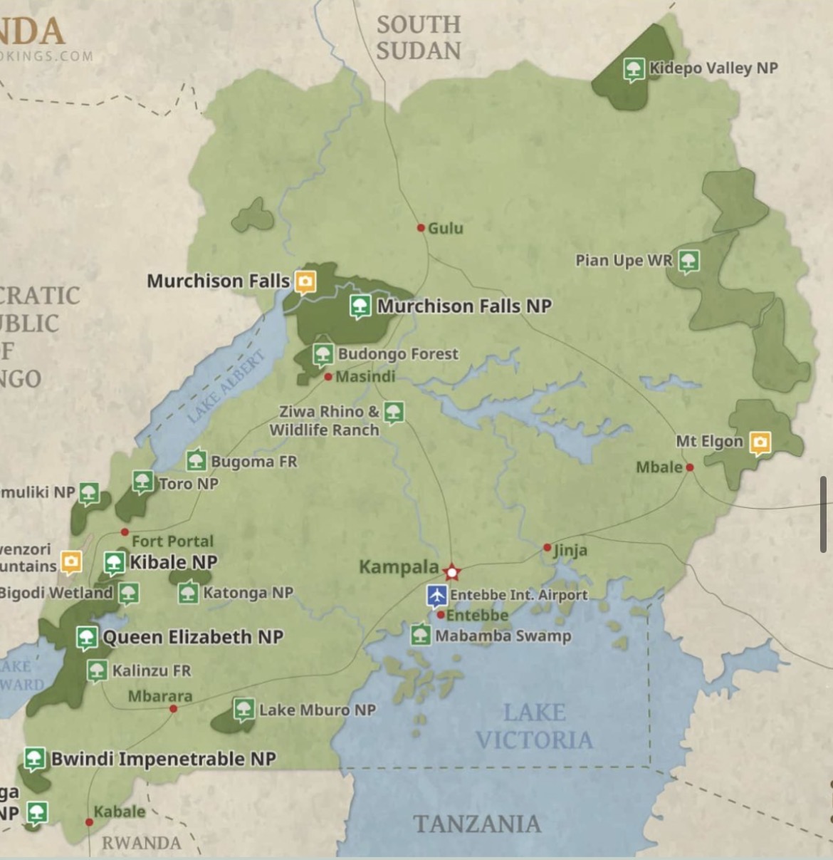 Map of Uganda